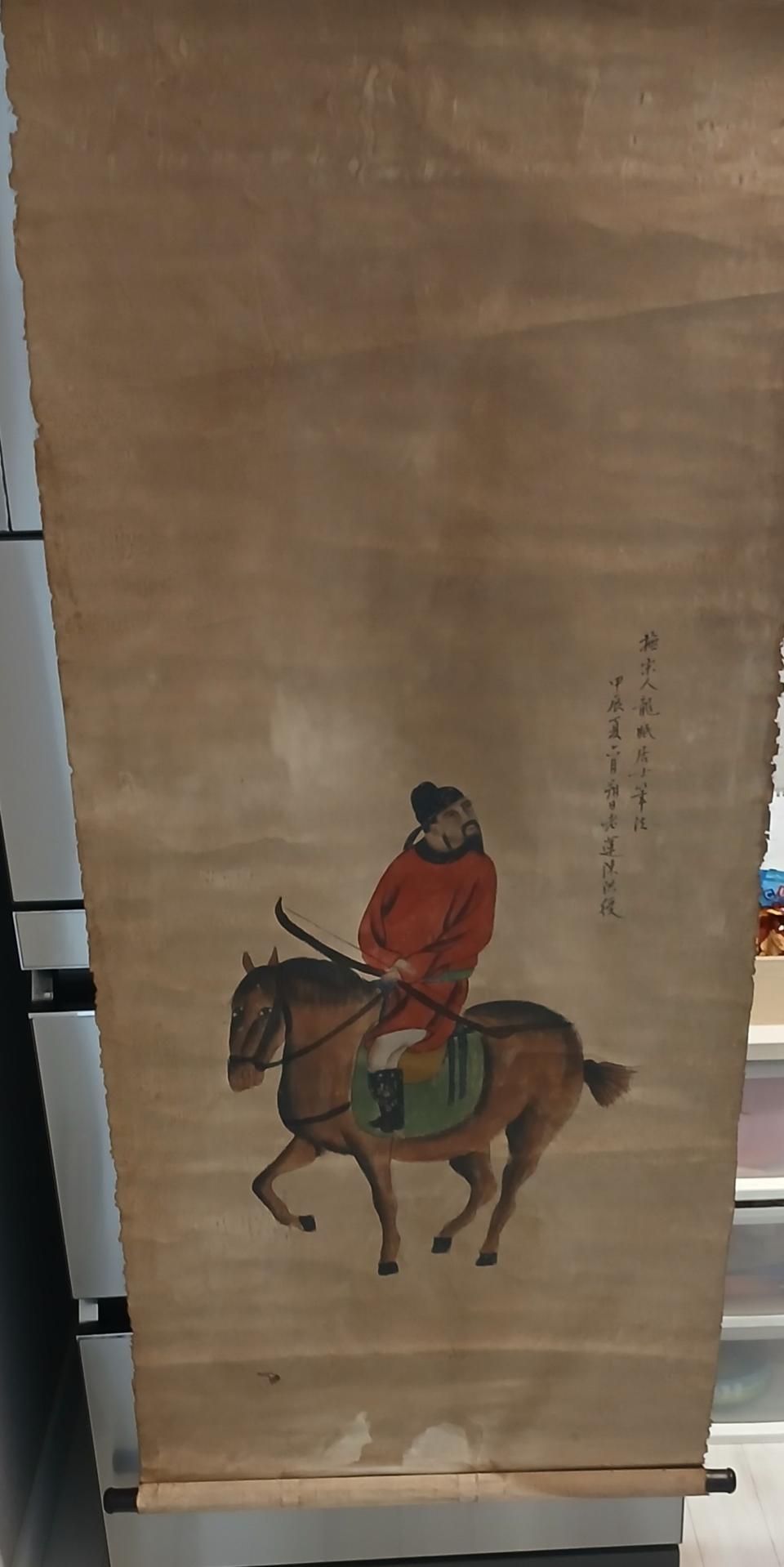 오래된중국그림족자