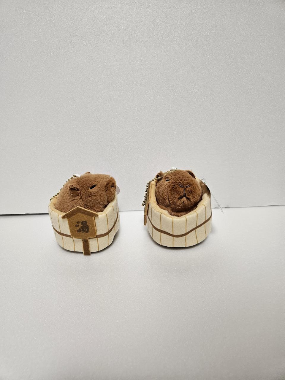 온천 카피바라 키링 인형 9cm 가방고리