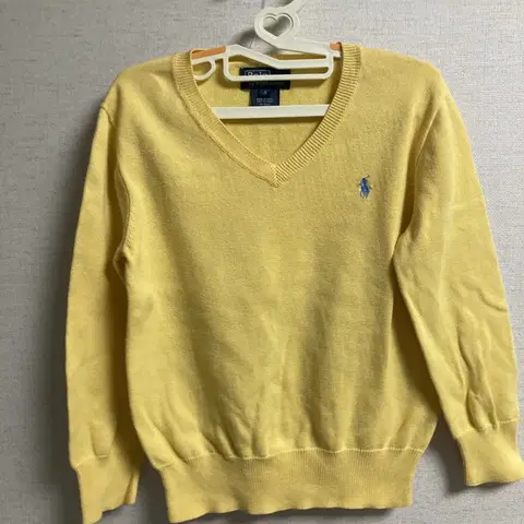 폴로 랄프로렌 옐로우 브이넥 니트 (5T-115)