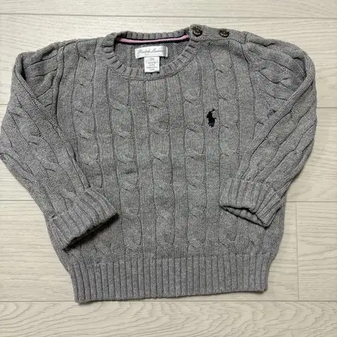 폴로 랄프로렌 케이블 니트 회색 12M