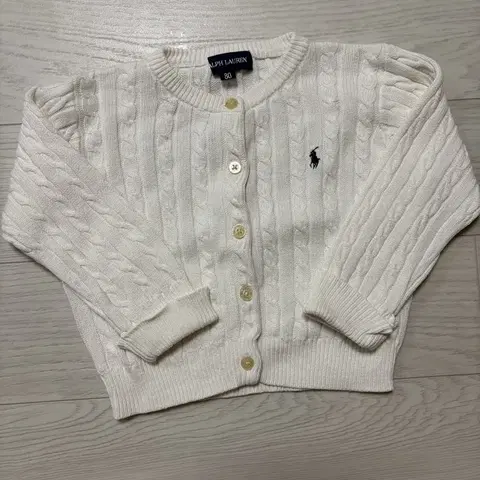 폴로 랄프로렌 케이블 가디건 (화이트 -80)