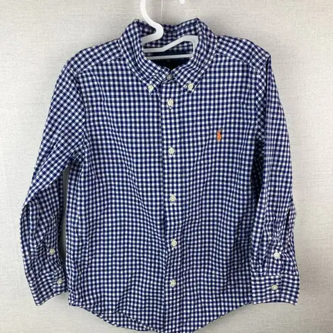 폴로 랄프로렌 포플린 깅엄체크 셔츠 (5T-115)