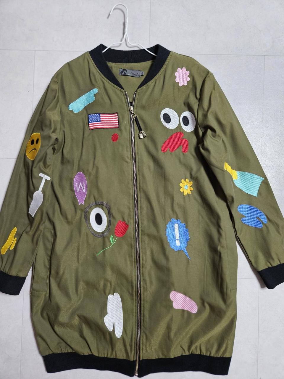 COMA CA 올리브색 봄버 자켓 66