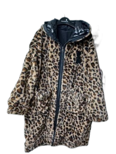 라이프워크 양면  후드 롱 코트 프리사이즈