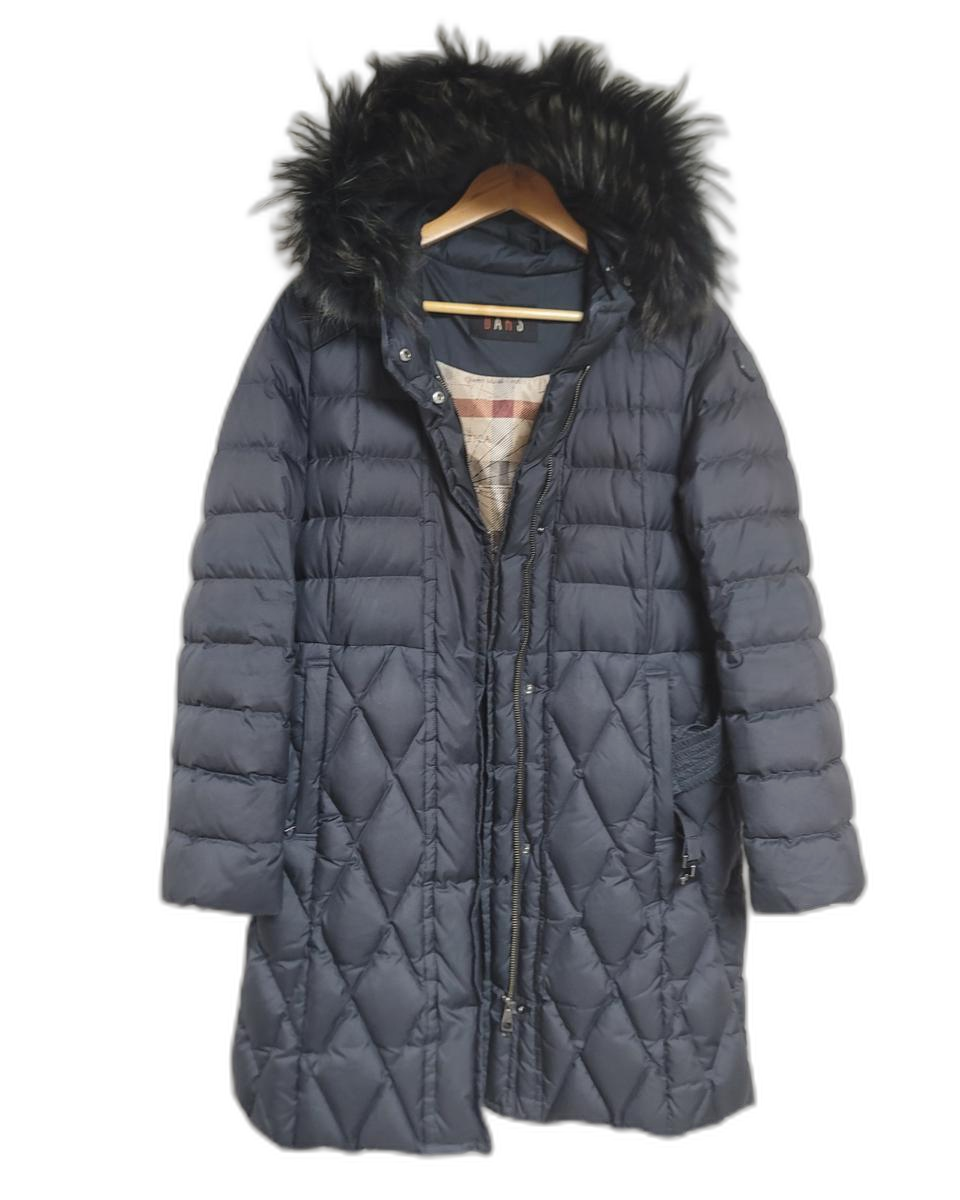 닥스 여성 롱 경량패딩 블랙 후드 퍼.90