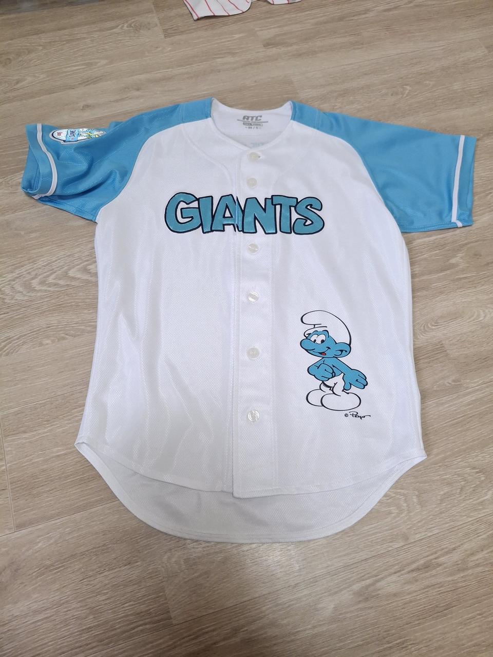 롯데자이언츠 말괄량이 스머프 노마킹 85사이즈 유니폼