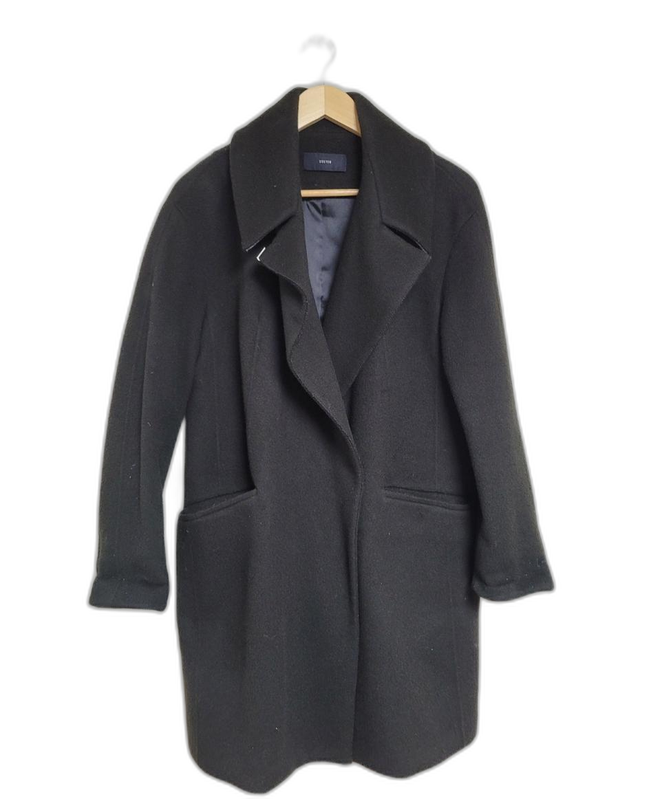 시스템 SYSTEM 블랙 오버핏 코트.85