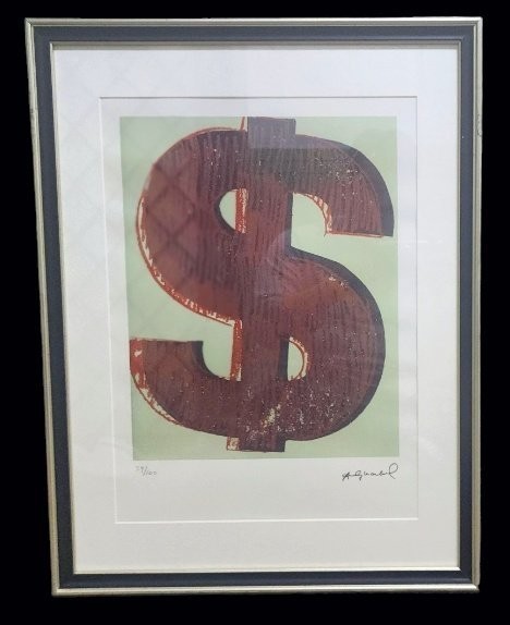 Dollar앤디워홀作석판화. 에디션59/100