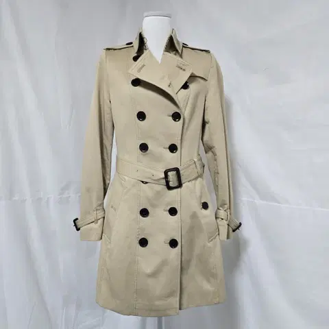 버버리 벨티드 트렌치코트 소가죽 벨트 여85-90. 1016