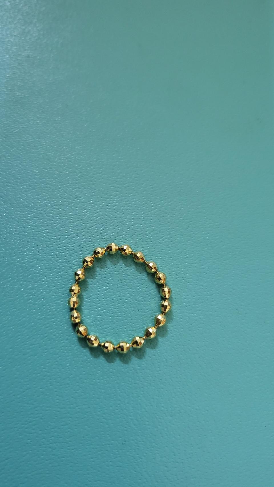 18k 옐로골드 컷팅볼반지