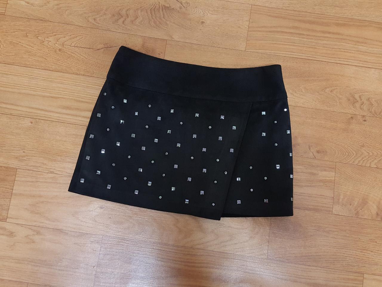 GGPX 뉴욕 추동 스판 스웨이드 징장식 미니스커트 26-28