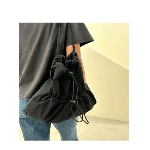 더브리 스트링 백팩 - 블랙