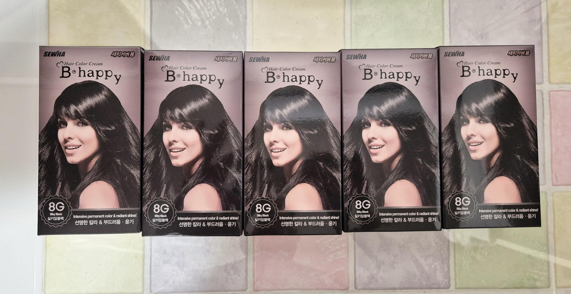 세화 비해피 8G 실키딥블랙 염색약 미개봉 새상품 판매(반값택배가능)
