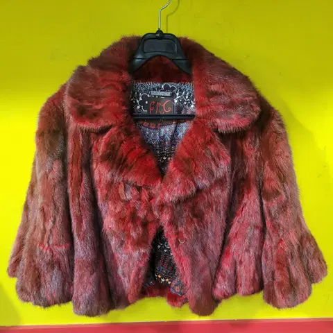 정품 EMC 밍크코트 크롭 숏자켓