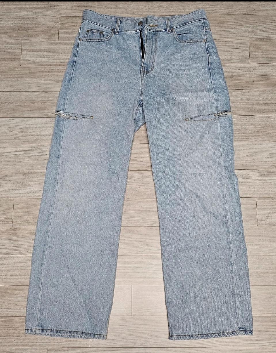 와이드 데님 찢청 32사이즈 거의 새옷