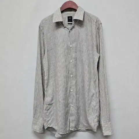 휴고보스 스트라이프 린넨 셔츠 38(S)사이즈