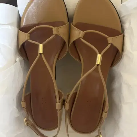 살롱드주 파이샌들 SALONDE JU 디자이너스슈즈 리얼가죽 베이지250