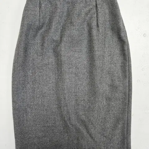 발렌티노 회색 모직 H라인 스커트