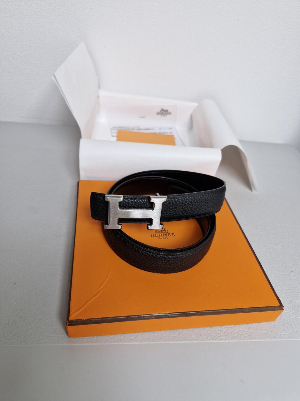 정품)에르메스 은장 벨트 90 사이즈