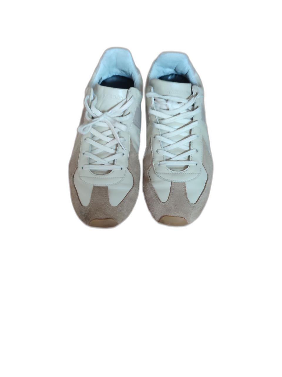 산드로SANDRO 독일군 베이지그레이 미니멀 스웨이드 명품스니커즈