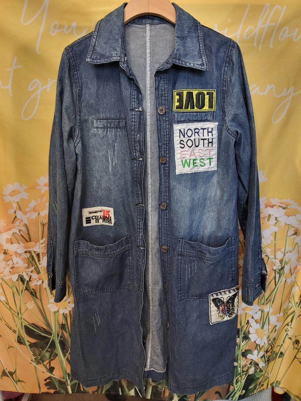 데님 롱셔츠 자켓 F