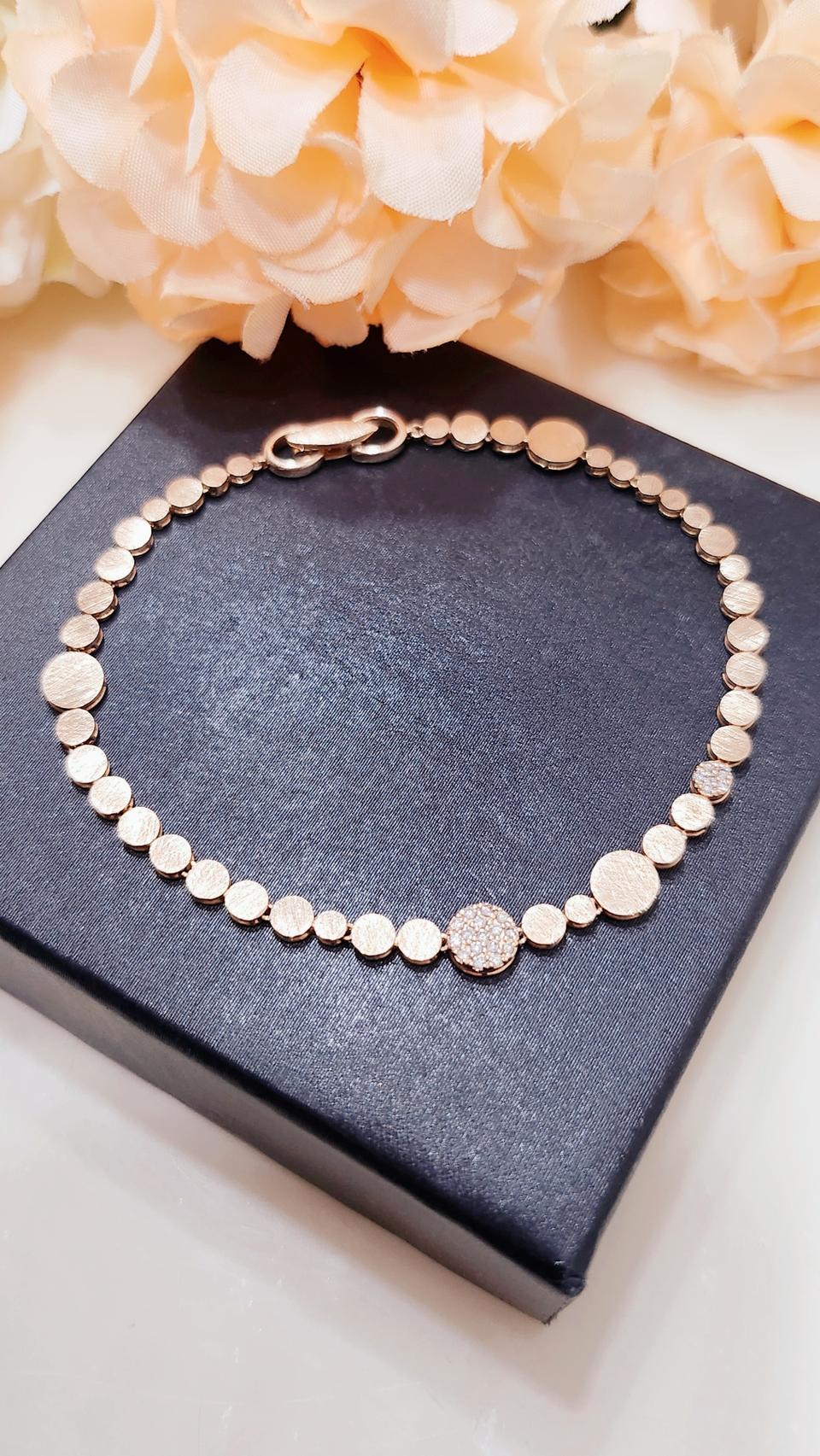 @정리가@ 18k 다이아 스지 써클 체인팔찌