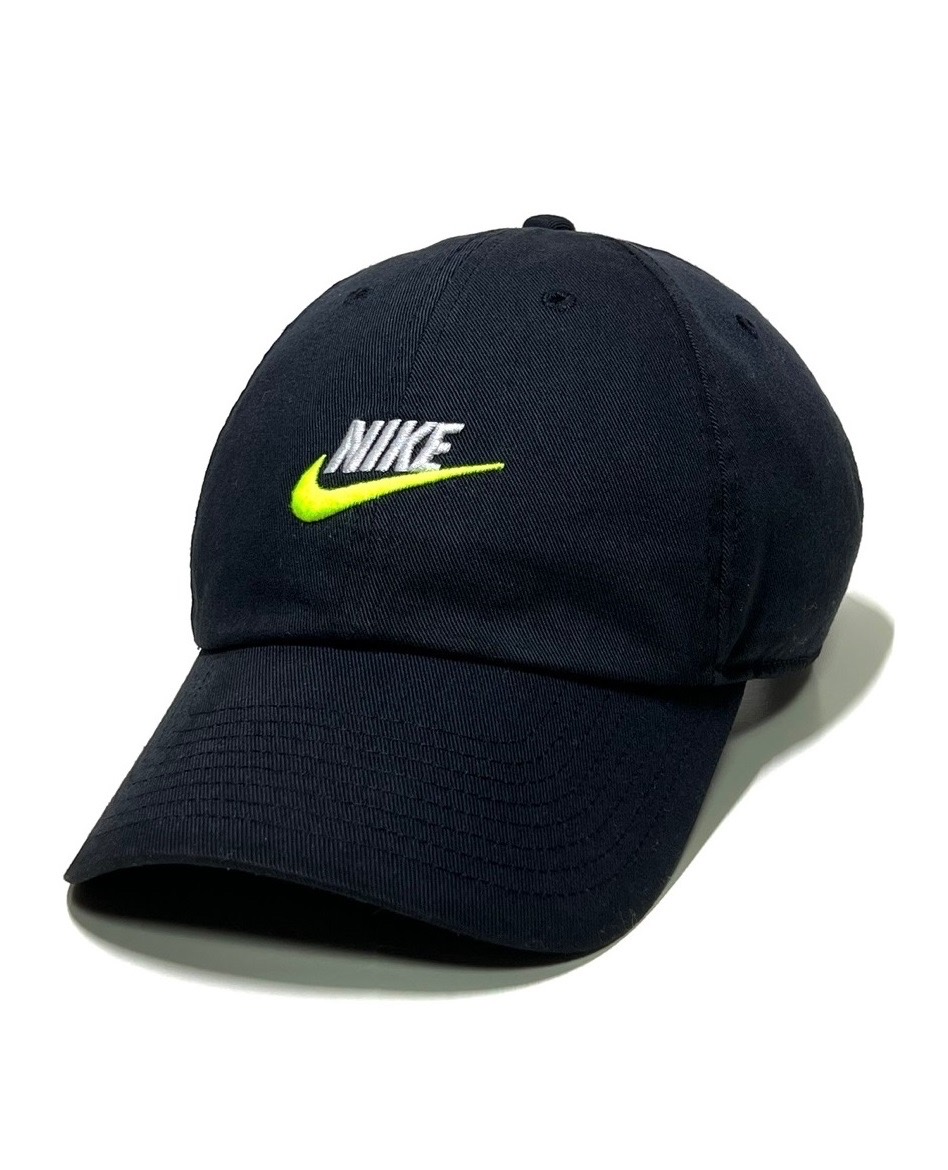 NIKE 나이키 헤리티지86 퓨추라 초레어 형광노랑 스우시 볼캡 모자