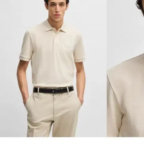 휴고보스 로고 디테일 코튼 피케 피마 코튼 폴로 셔츠 반팔 카라티 L