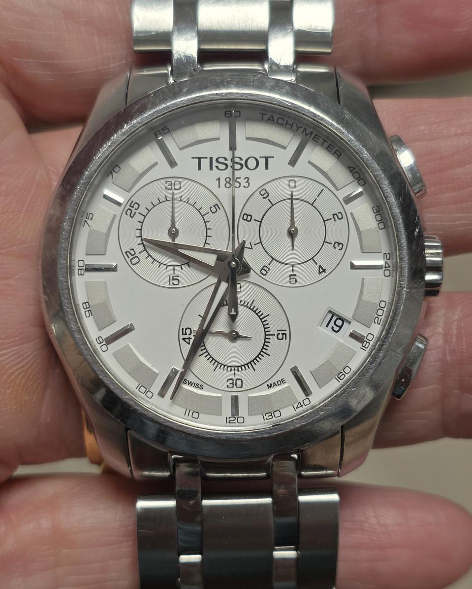 티쏘 (TISSOT) T0356171103100 쿠튀리에 실버화이트 크로
