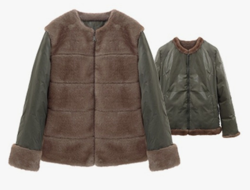 Celeb Shop edition 퍼자켓 카키 55