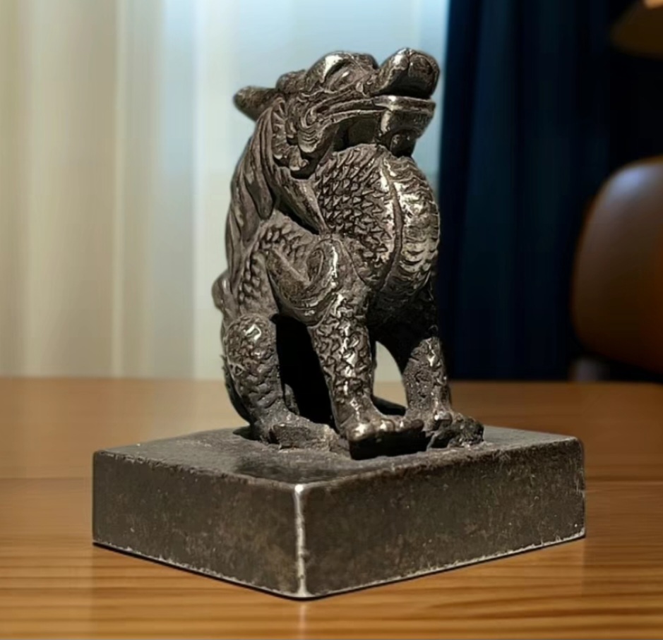 옛날 순은 용두 낙관