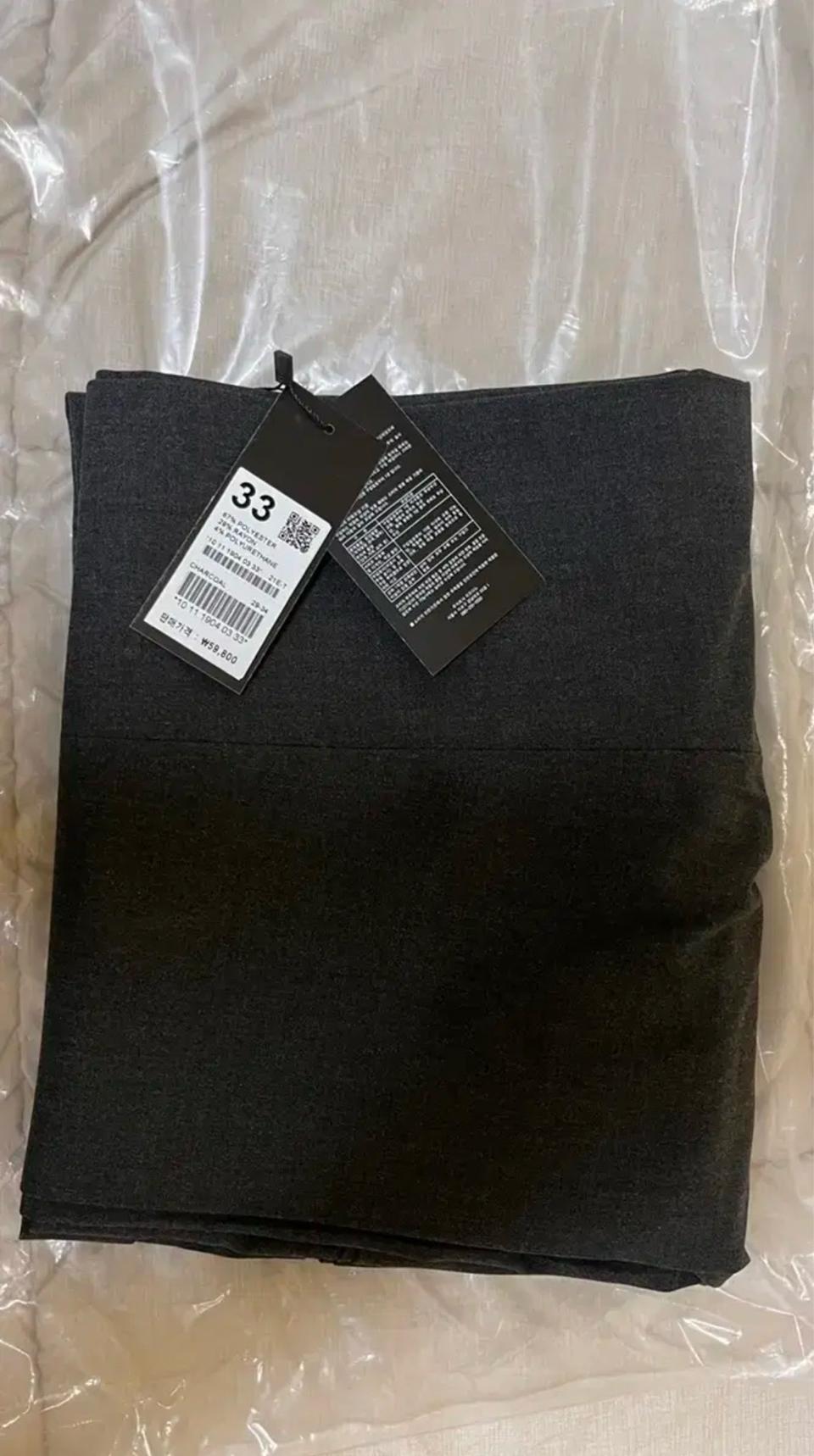 컨셉원 슬랙스 테이퍼드핏 챠콜 새상품