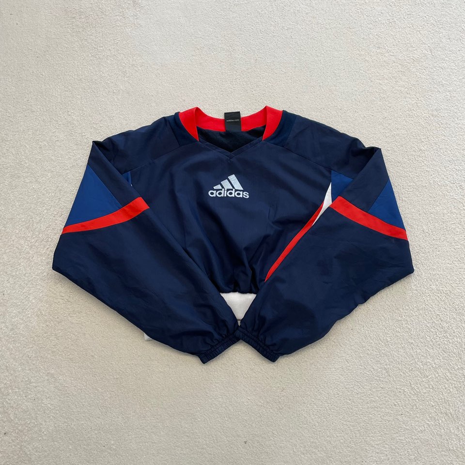 아디다스 크롭 리메이크 웜업 바람막이