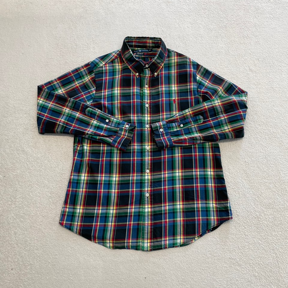 폴로 남성 체크 셔츠 100-105