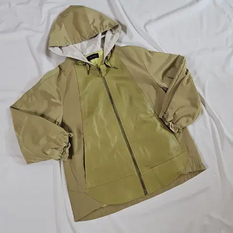 [66] 발렌시아 올리브그린 쉽스킨 양가죽 배색 오버핏 루즈핏 자켓