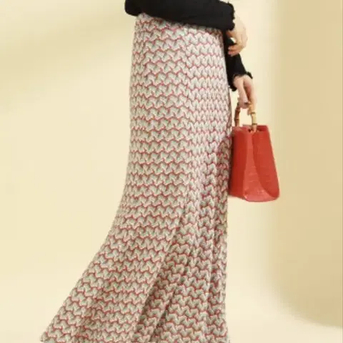 [0] Ray beams 레이 빔즈 패턴 롱 머메이드 스커트