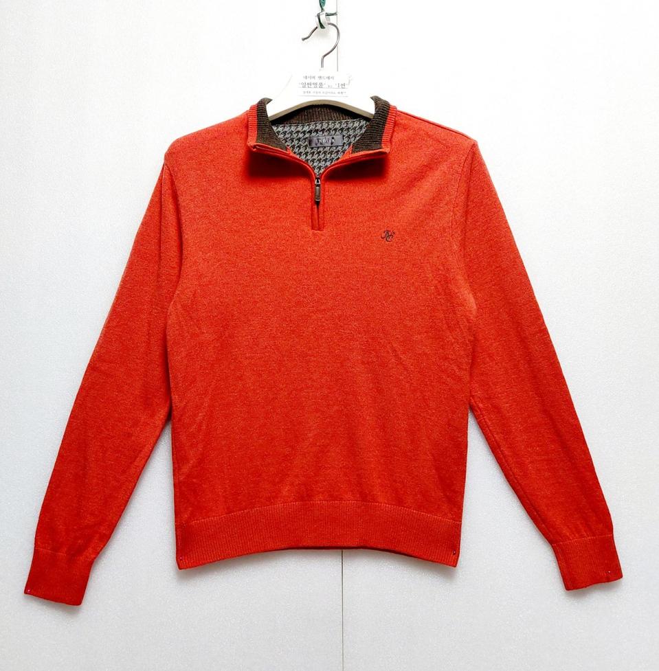 인디안 남성긴팔반집업니트100 골프니트