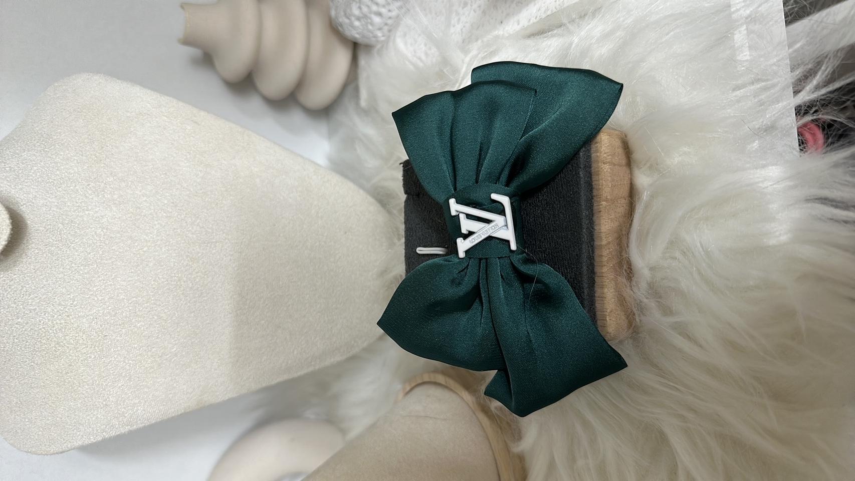 루이비통 그린 리본삔