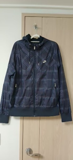 나이키 체크 바람막이 후드집업(105)