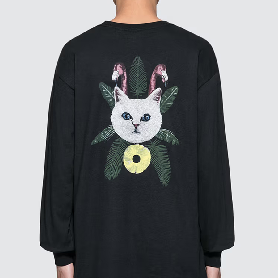 (새제품) 립앤딥 RIPNDIP 고양이 긴팔티 크루넥티