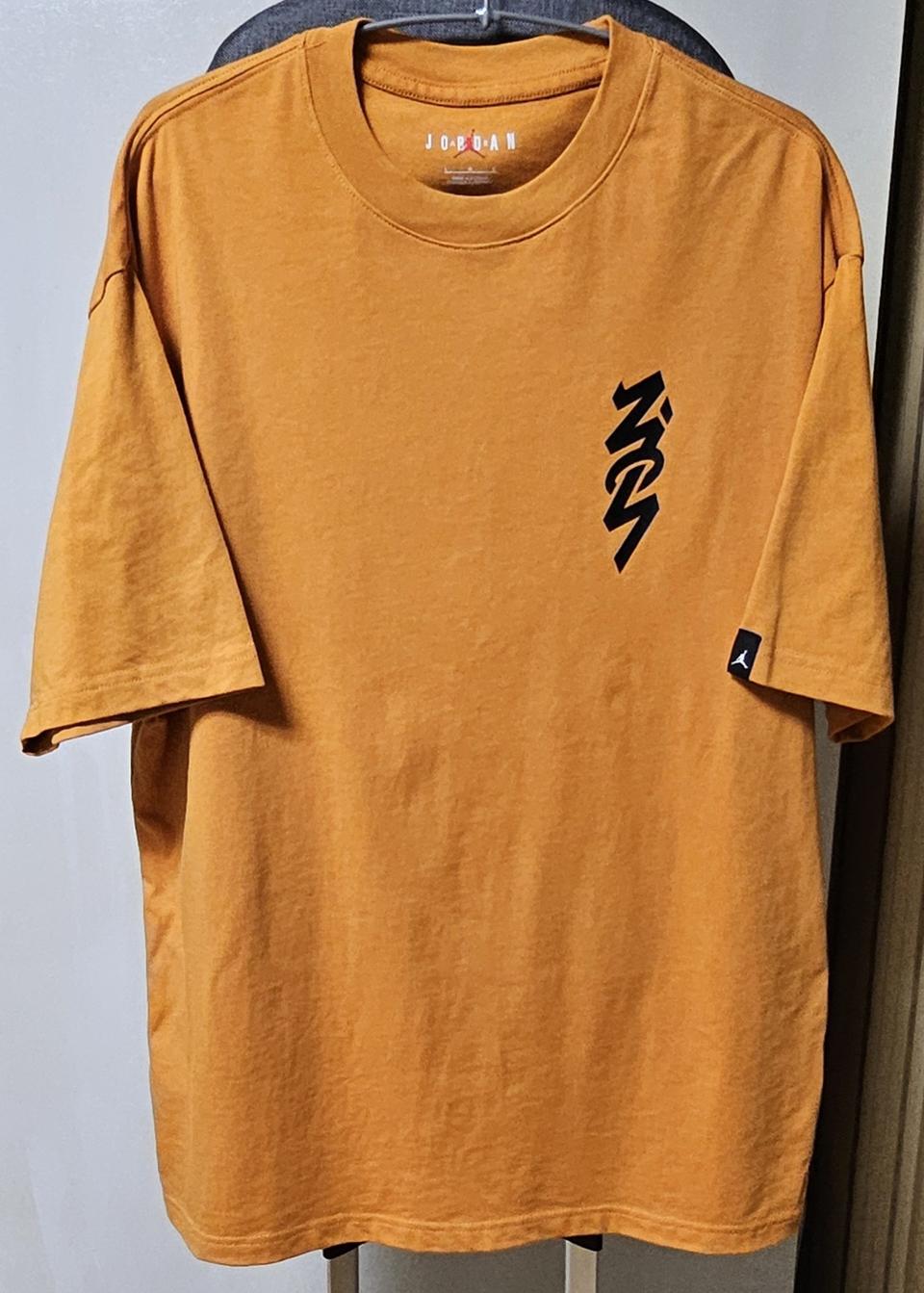 조던 반팔 티셔츠 L 오렌지색