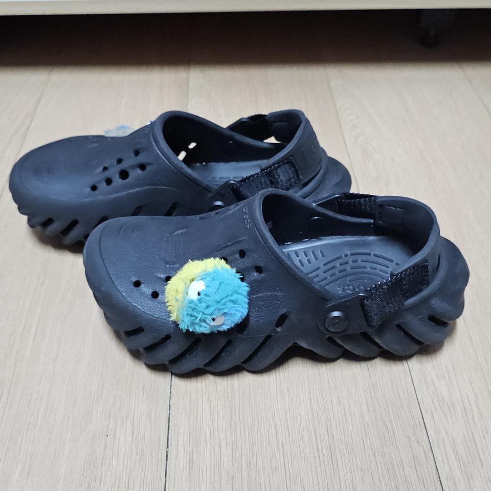 크록스 에코 클로그 키즈 블랙 205-210