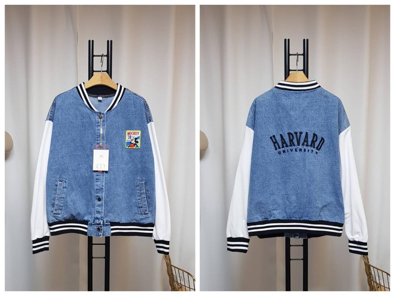 미키마우스 하버드 데님점퍼 새상품(77까지)