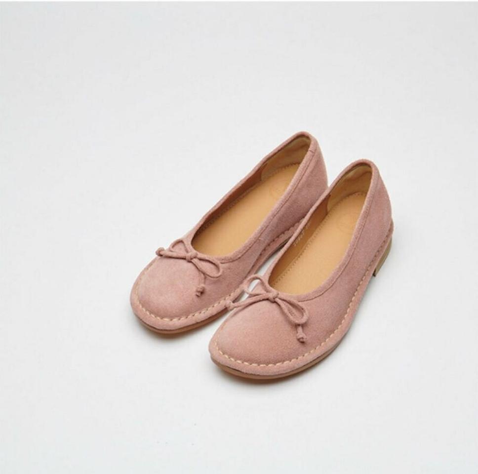 새상품)정가319,000원 베티아노 스티치에디션 플랫슈즈 양가죽 스웨이드