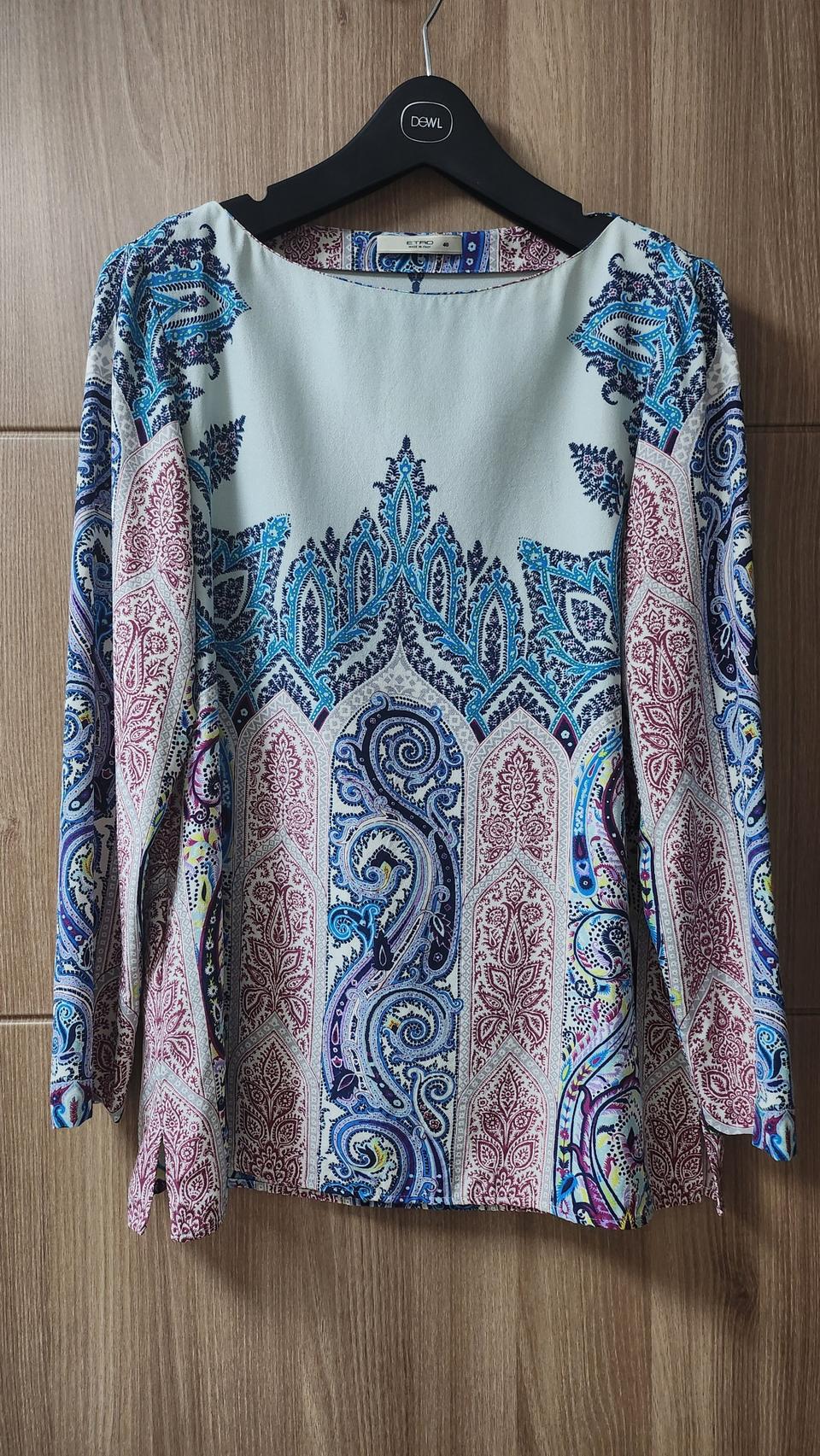 정품) 에트로 ETRO 100% 실크 블라우스 made in italy
