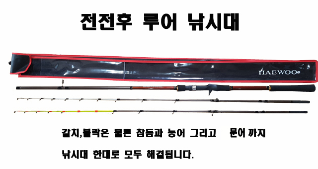 5. 초릿대가2개 전천후 고탄성 카본 루어낚시대