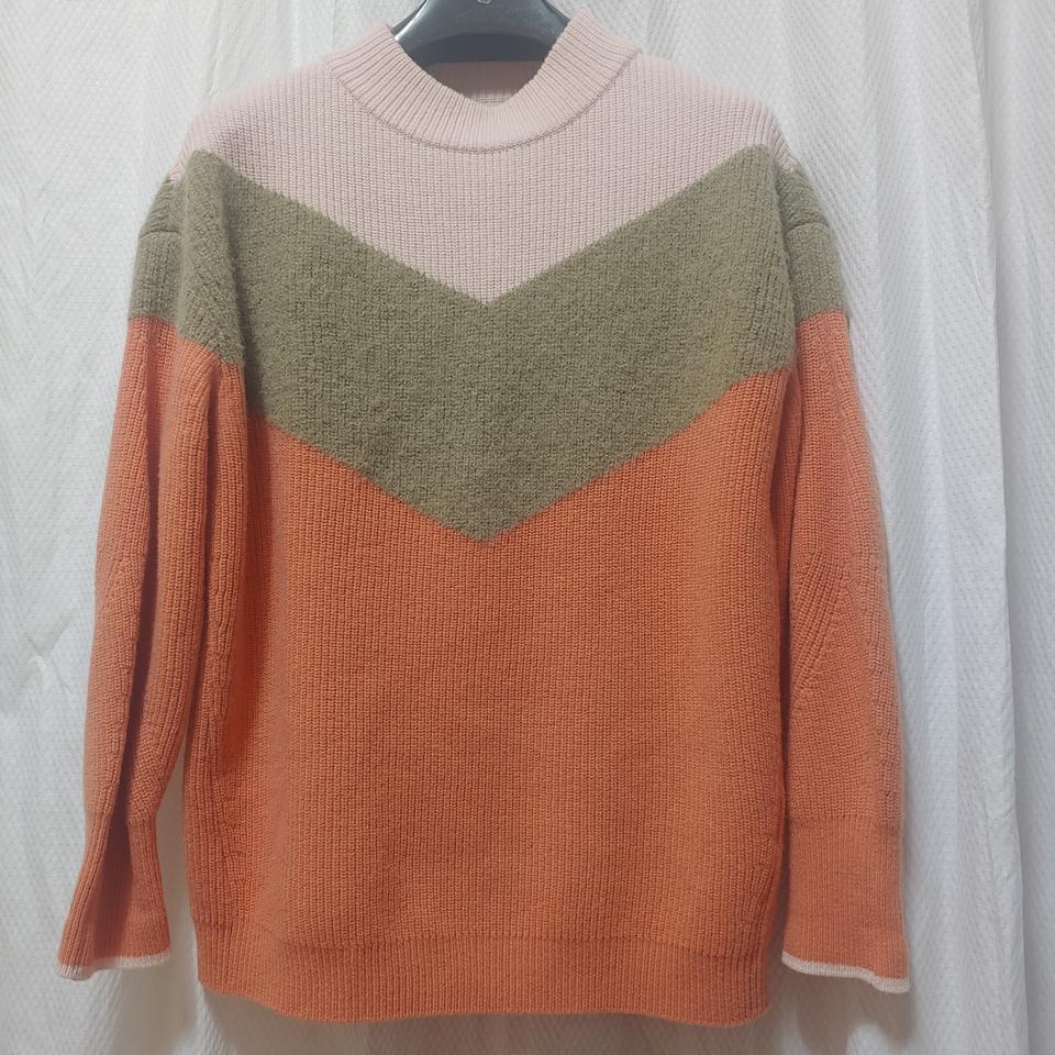 SYSTEM 알파카 배색니트스웨터 F