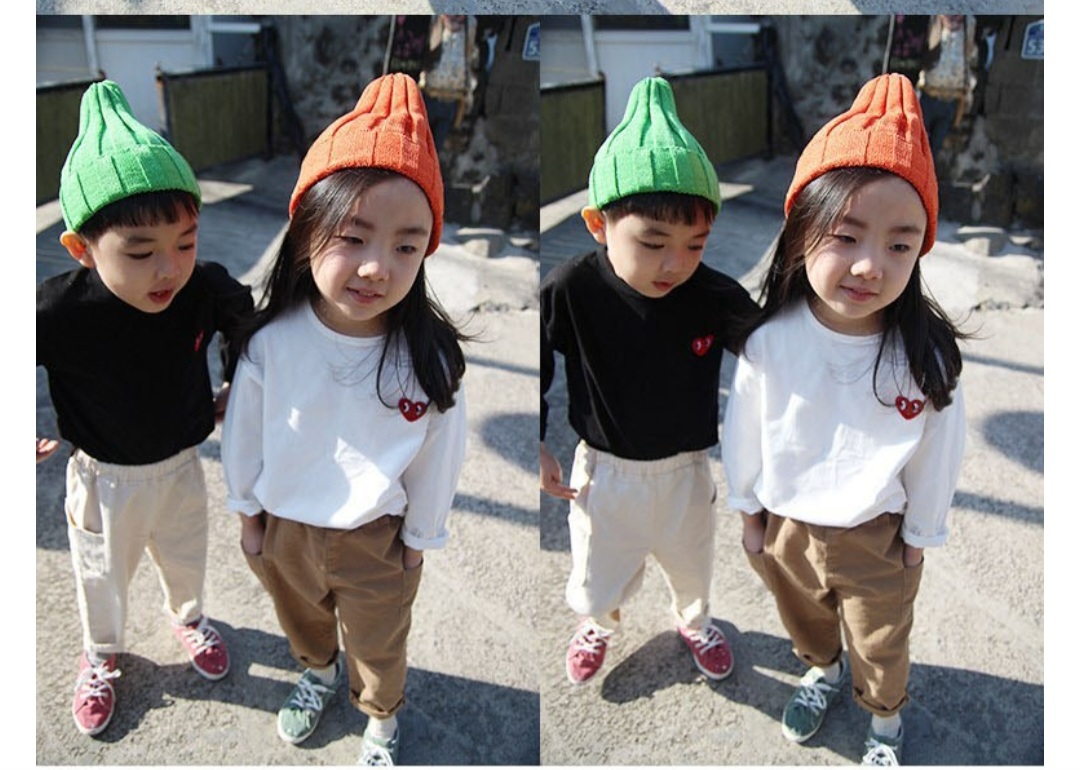 2벌 30수 아동 하트 티셔츠 일괄