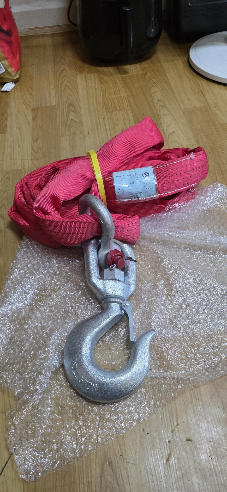 라운드 슬링바 &훅크 샤클 5톤 새거