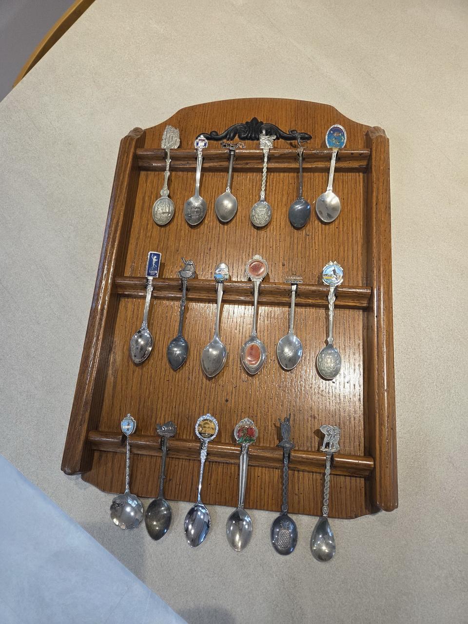 빈티지 오크목 벽걸이 스푼랙 18종 셋트 무료배송